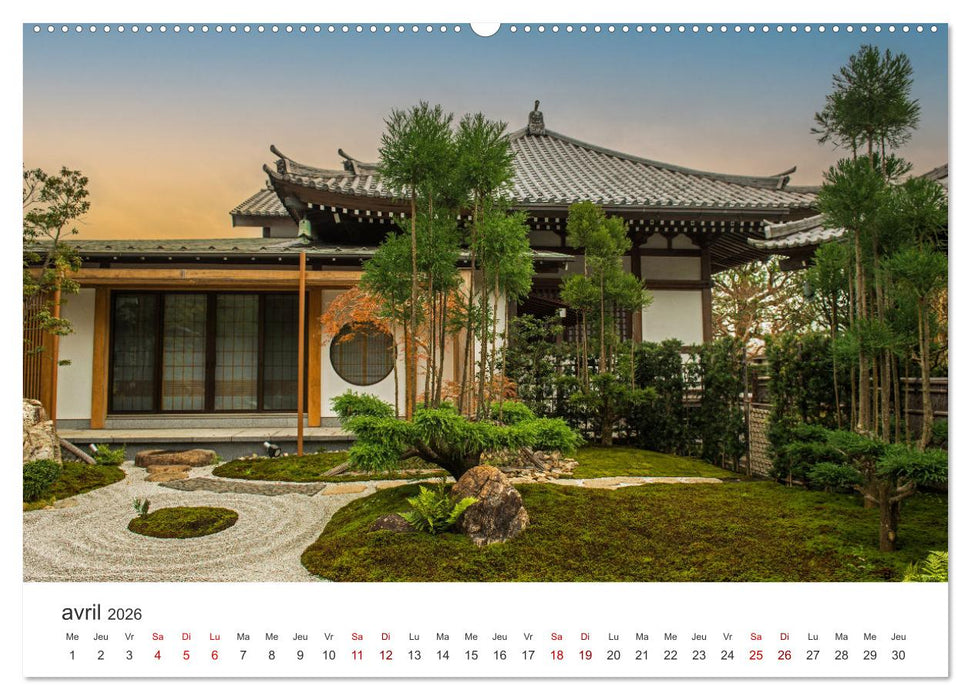 Jardiner au Japon (CALVENDO Calendrier mensuel 2026)