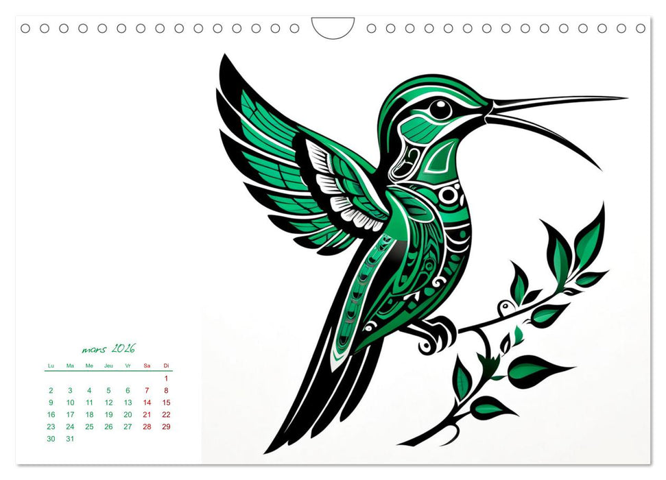 Passion Tribale (CALVENDO Calendrier mensuel 2026)