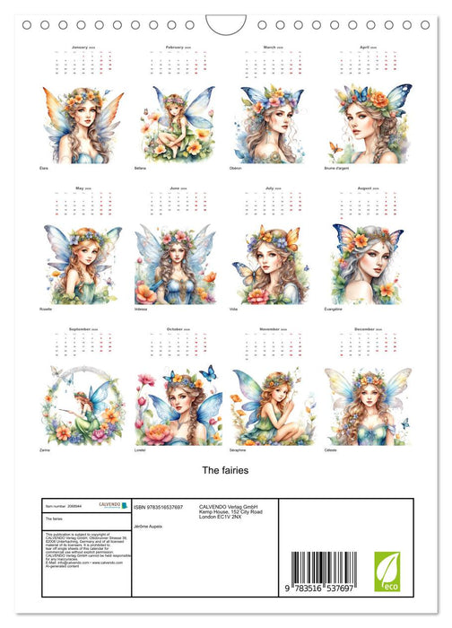 The fairies (CALVENDO Monthly Calendar 2026)