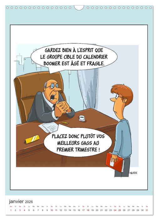 Les Babyboumeurs - Dessins humoristiques (CALVENDO Calendrier mensuel 2026)