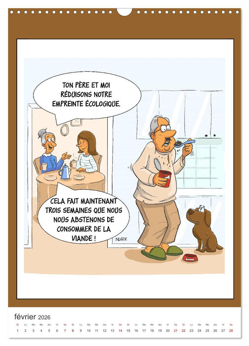 Les Babyboumeurs - Dessins humoristiques (CALVENDO Calendrier mensuel 2026)