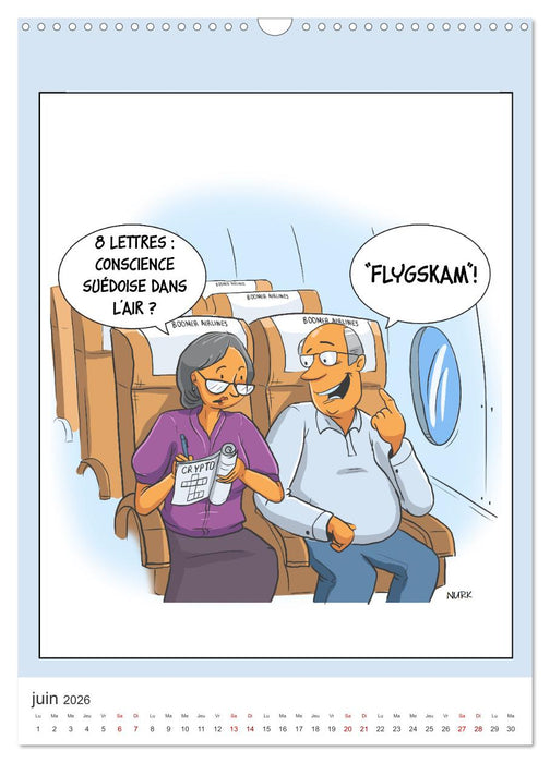 Les Babyboumeurs - Dessins humoristiques (CALVENDO Calendrier mensuel 2026)