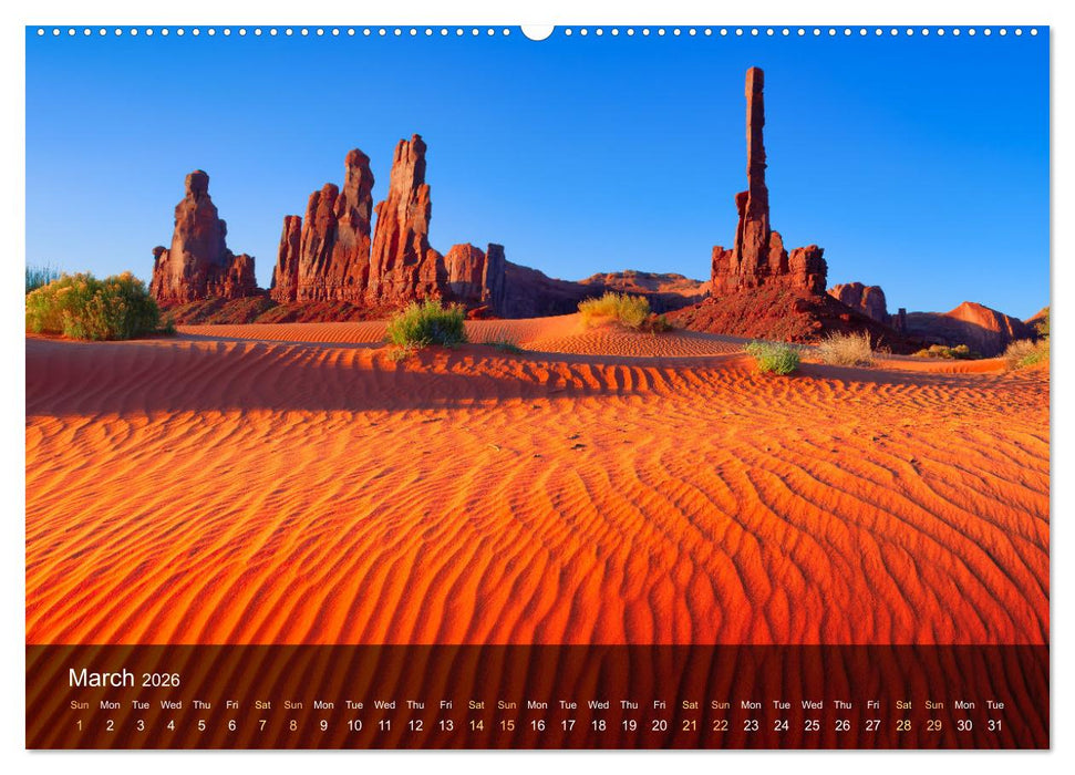 USA the wonderful Southwest (CALVENDO Monthly Calendar 2026)
