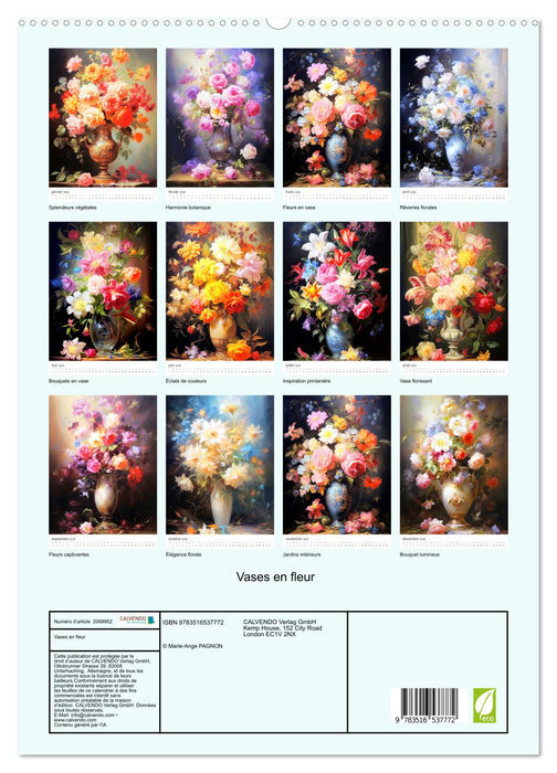 Vases en fleur (CALVENDO Calendrier supérieur 2026)