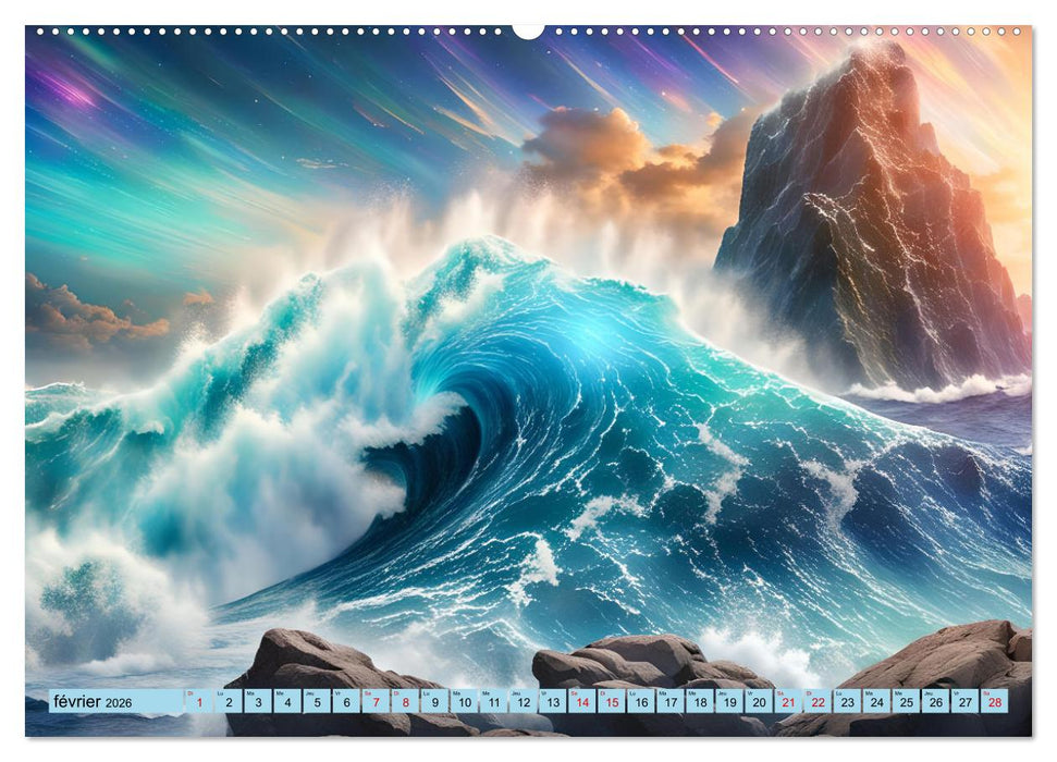 Vagues en colère (CALVENDO Calendrier supérieur 2026)