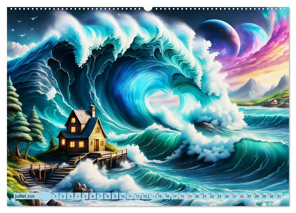 Vagues en colère (CALVENDO Calendrier supérieur 2026)