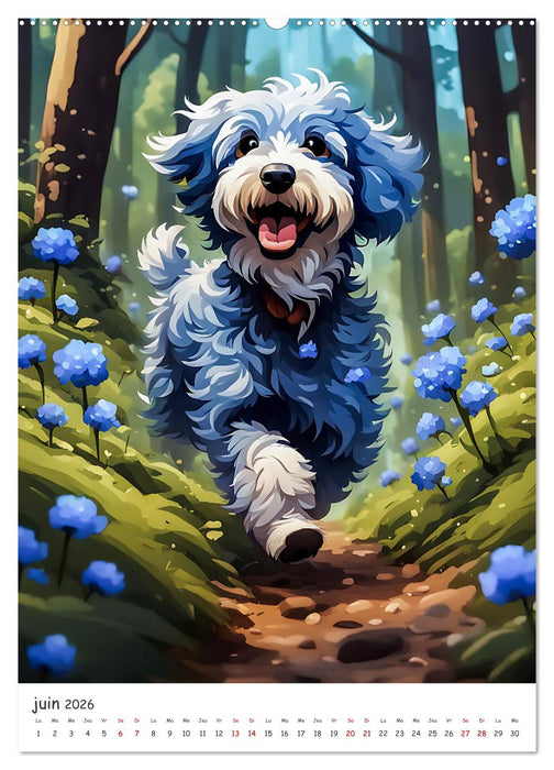 Les charmants caniches d'Aussied - Angelika Beuck (CALVENDO Calendrier supérieur 2026)