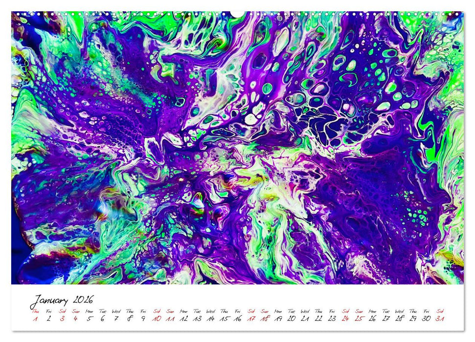 Your abstract colourful year (CALVENDO Monthly Calendar 2026)