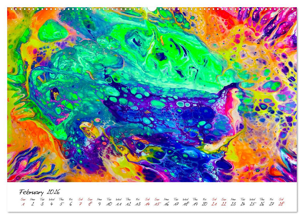 Your abstract colourful year (CALVENDO Monthly Calendar 2026)