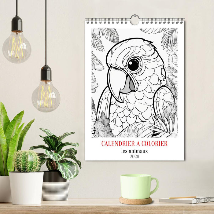 Calendrier à colorier (CALVENDO Calendrier mensuel 2026)