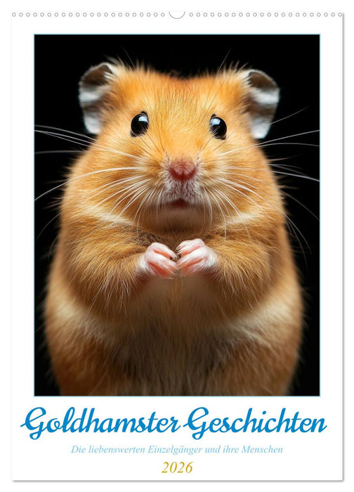Goldhamster Geschichten (CALVENDO Wandkalender 2026)