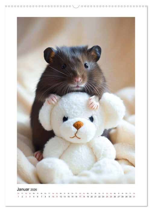Goldhamster Geschichten (CALVENDO Wandkalender 2026)