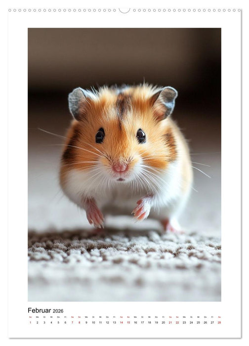 Goldhamster Geschichten (CALVENDO Wandkalender 2026)