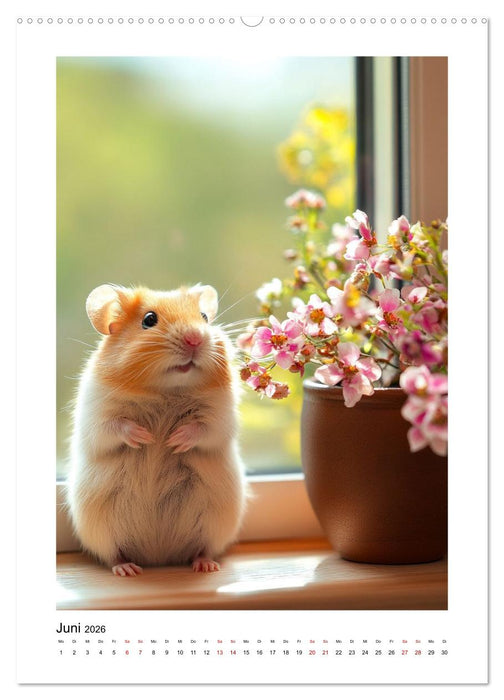 Goldhamster Geschichten (CALVENDO Wandkalender 2026)
