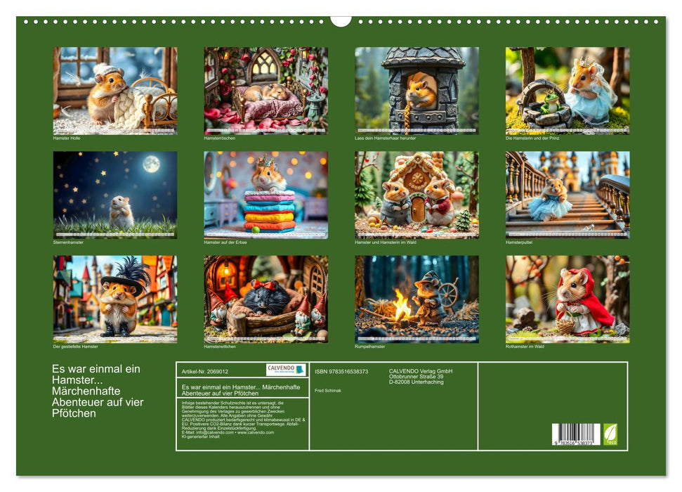 Es war einmal ein Hamster... Märchenhafte Abenteuer auf vier Pfötchen (CALVENDO Wandkalender 2026)