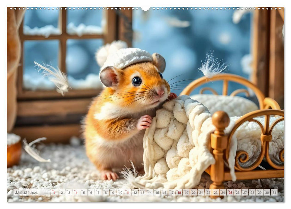 Es war einmal ein Hamster... Märchenhafte Abenteuer auf vier Pfötchen (CALVENDO Wandkalender 2026)