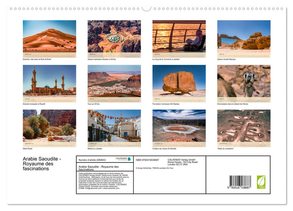 Arabie Saoudite - Royaume des fascinations (CALVENDO Calendrier supérieur 2026)