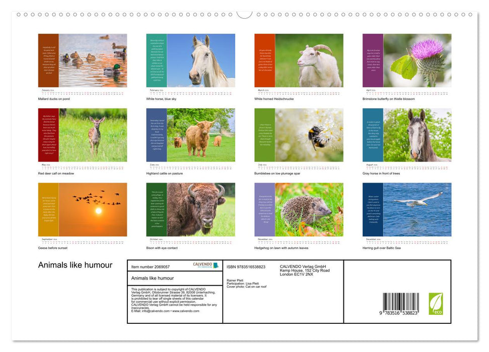 Animals like humour (CALVENDO Premium-Calendar 2026)