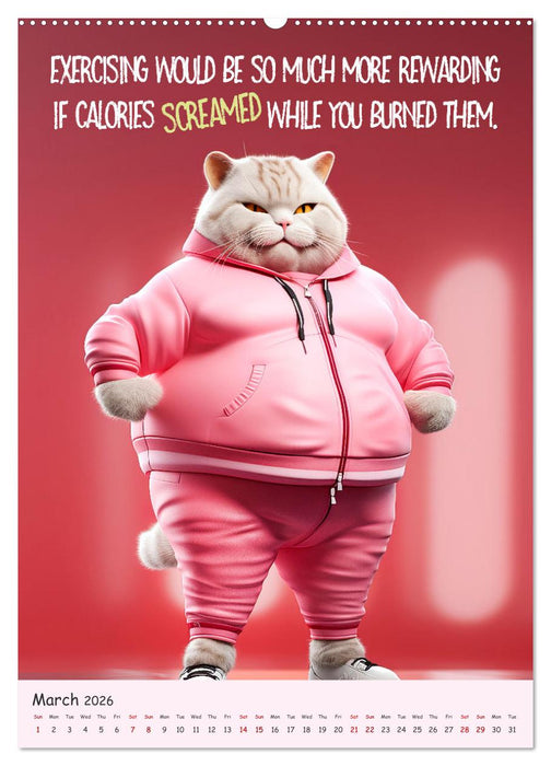 LUNATIC CATS Enjoy hilarious and wacky sayings (CALVENDO Monthly Calendar 2026)