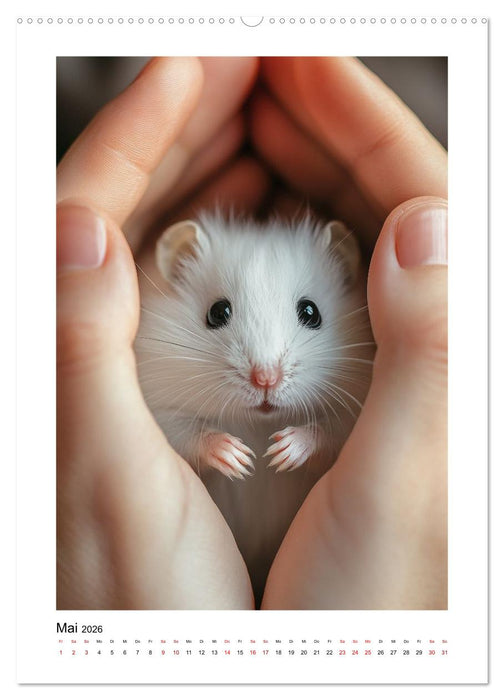 Goldhamster Geschichten (CALVENDO Premium Wandkalender 2026)