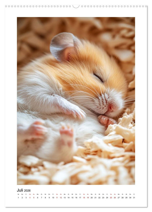 Goldhamster Geschichten (CALVENDO Premium Wandkalender 2026)