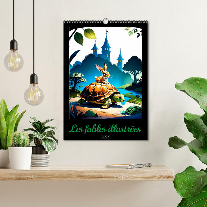 Les fables illustrées (CALVENDO Calendrier mensuel 2026)