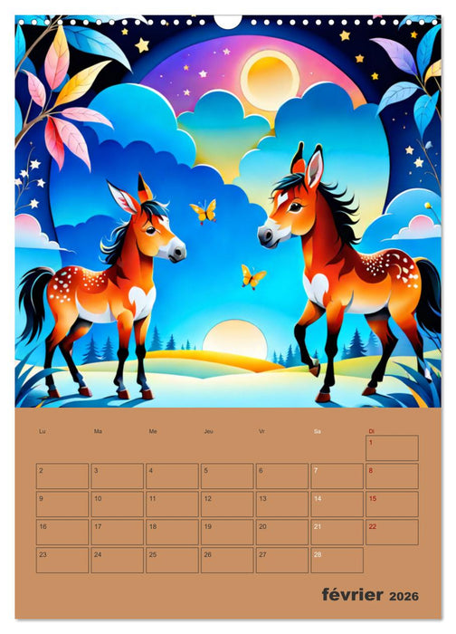 Les fables illustrées (CALVENDO Calendrier mensuel 2026)