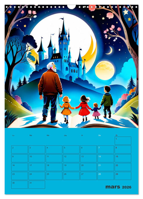Les fables illustrées (CALVENDO Calendrier mensuel 2026)