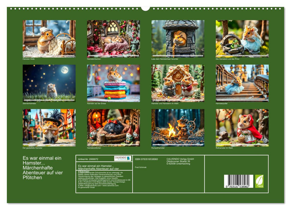 Es war einmal ein Hamster... Märchenhafte Abenteuer auf vier Pfötchen (CALVENDO Premium Wandkalender 2026)