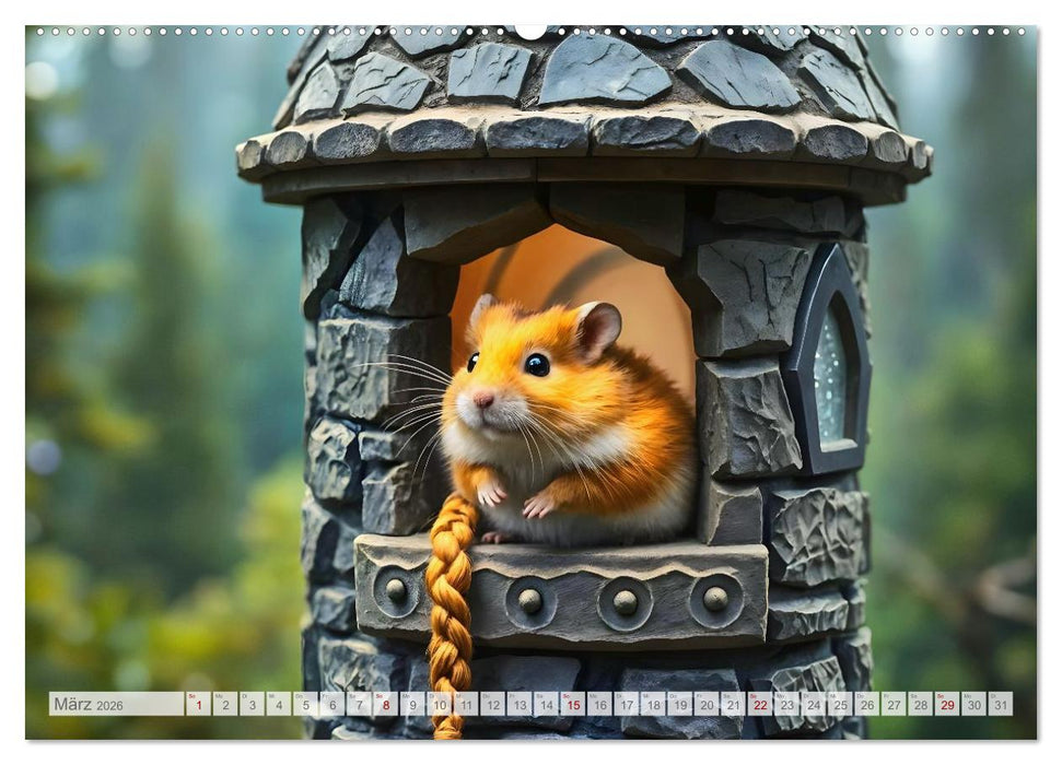 Es war einmal ein Hamster... Märchenhafte Abenteuer auf vier Pfötchen (CALVENDO Premium Wandkalender 2026)
