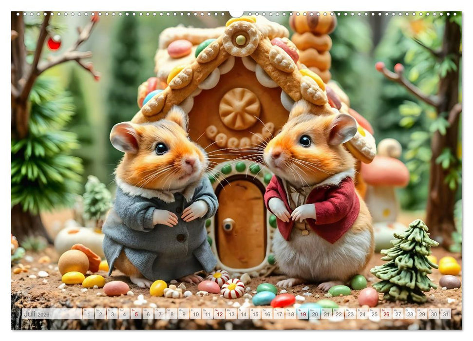Es war einmal ein Hamster... Märchenhafte Abenteuer auf vier Pfötchen (CALVENDO Premium Wandkalender 2026)