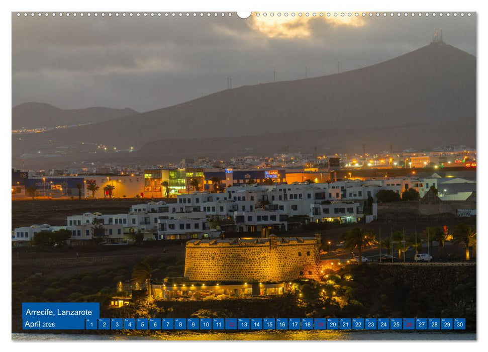 Sehnsuchtshäfen in der Nacht (CALVENDO Wandkalender 2026)