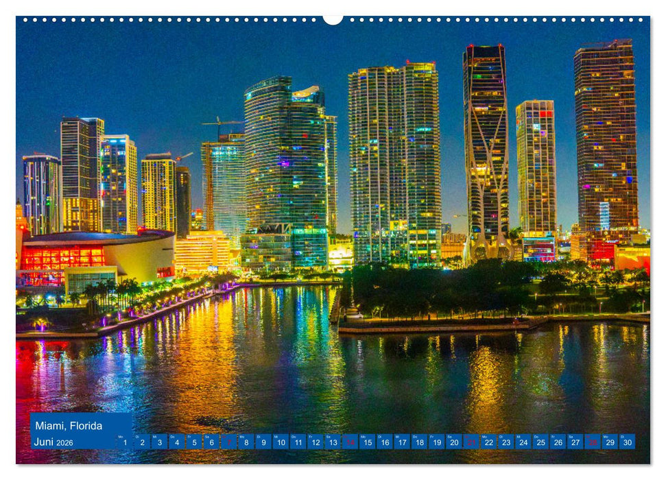 Sehnsuchtshäfen in der Nacht (CALVENDO Wandkalender 2026)