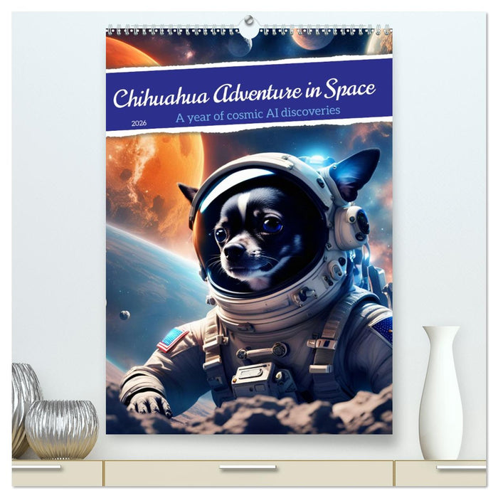 Chihuahua Adventure in Space (CALVENDO Premium-Calendar 2026)