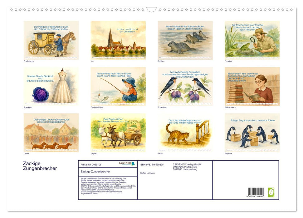 Zackige Zungenbrecher (CALVENDO Wandkalender 2026)