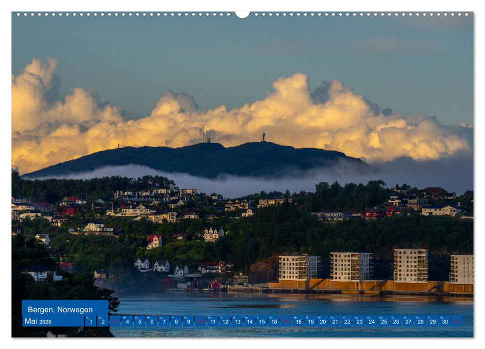 Sehnsuchtshäfen in der Nacht (CALVENDO Premium Wandkalender 2026)