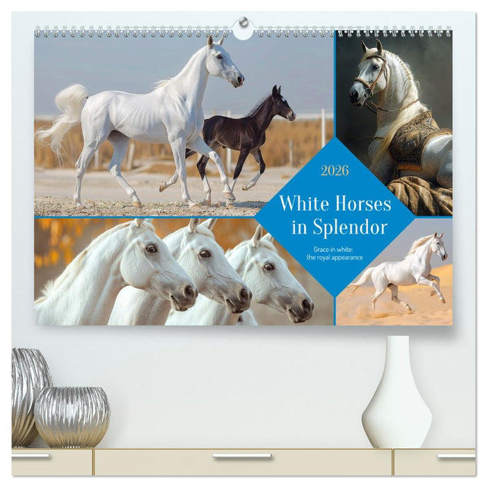 White Horses in Splendor (CALVENDO Premium-Calendar 2026)