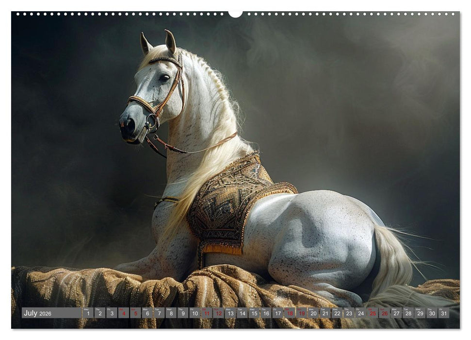 White Horses in Splendor (CALVENDO Premium-Calendar 2026)