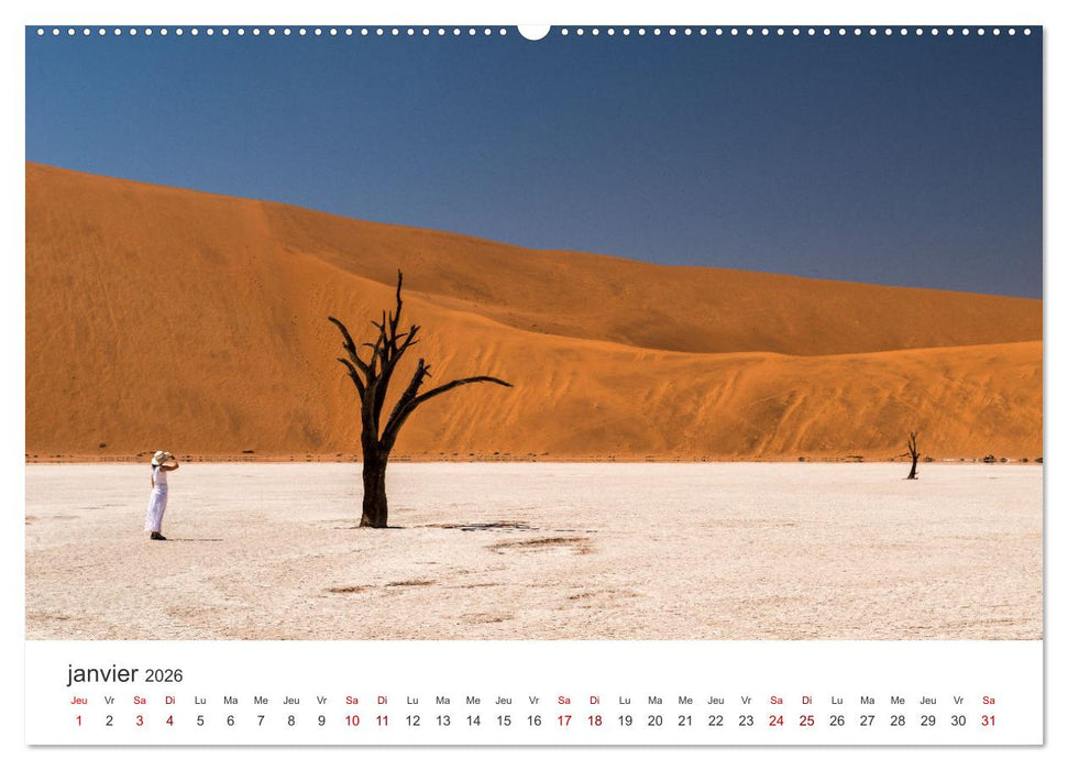 Desért namibien (CALVENDO Calendrier mensuel 2026)