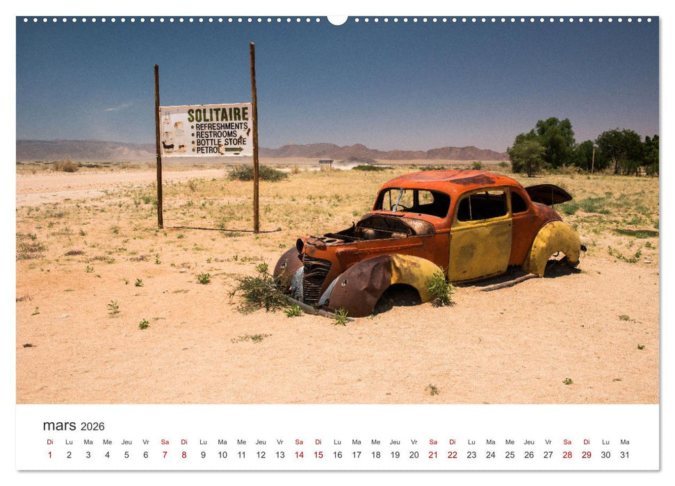 Desért namibien (CALVENDO Calendrier mensuel 2026)
