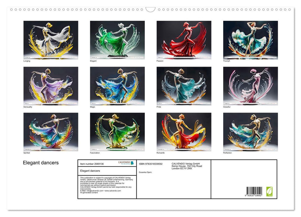 Elegant dancers (CALVENDO Monthly Calendar 2026)