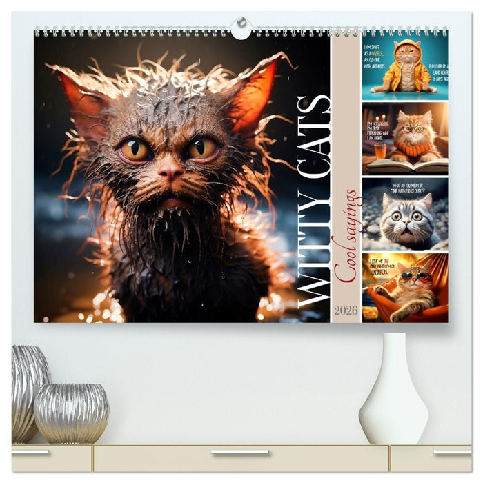 WITTY CATS Cool sayings (CALVENDO Premium-Calendar 2026)