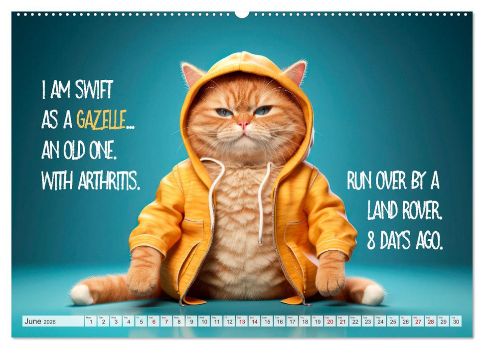 WITTY CATS Cool sayings (CALVENDO Premium-Calendar 2026)