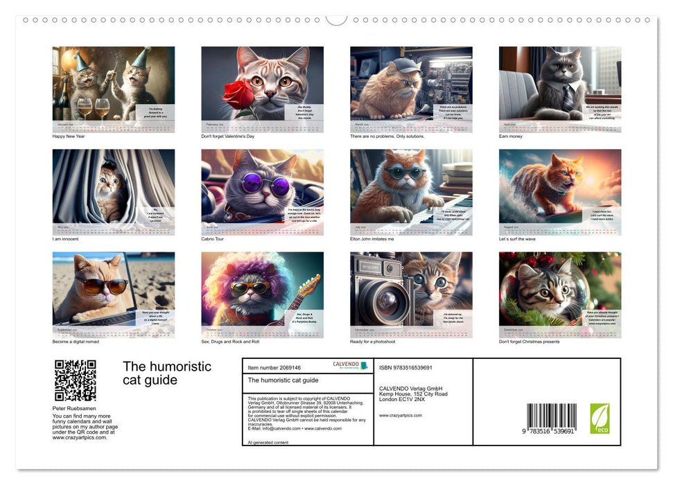 The humoristic cat guide (CALVENDO Premium-Calendar 2026)
