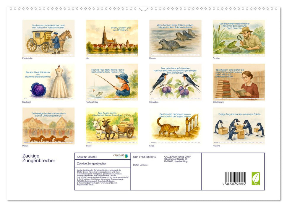 Zackige Zungenbrecher (CALVENDO Premium Wandkalender 2026)