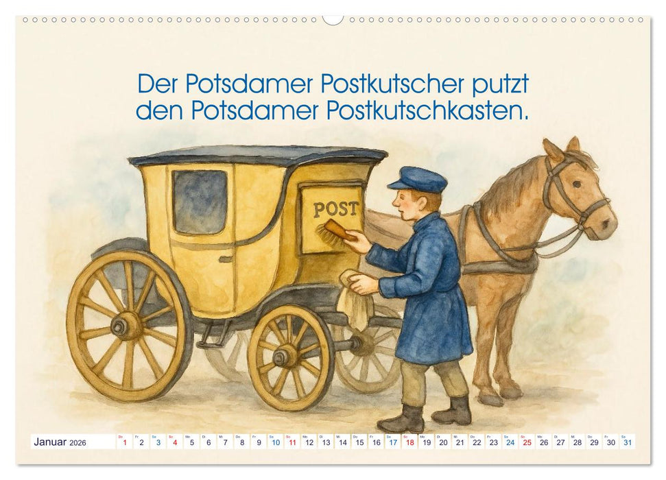 Zackige Zungenbrecher (CALVENDO Premium Wandkalender 2026)
