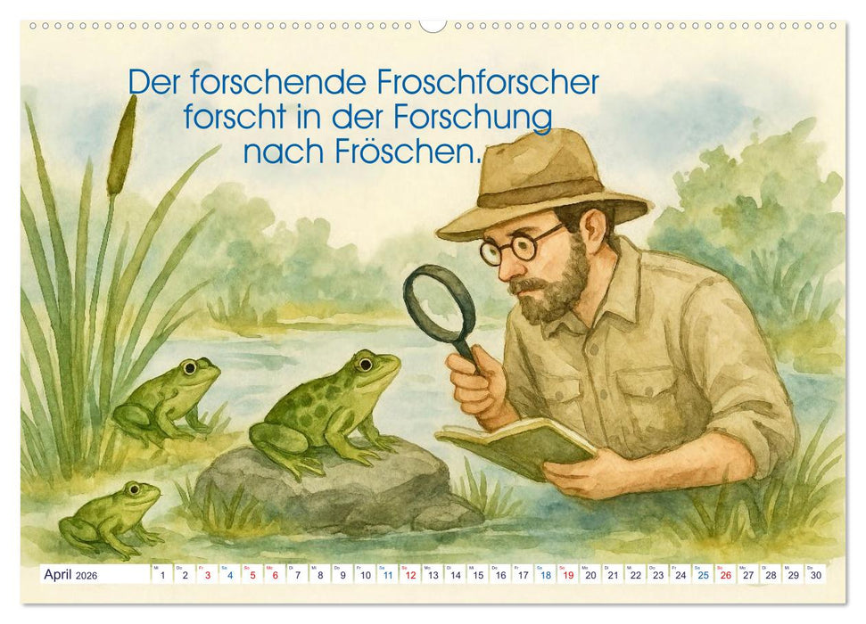 Zackige Zungenbrecher (CALVENDO Premium Wandkalender 2026)