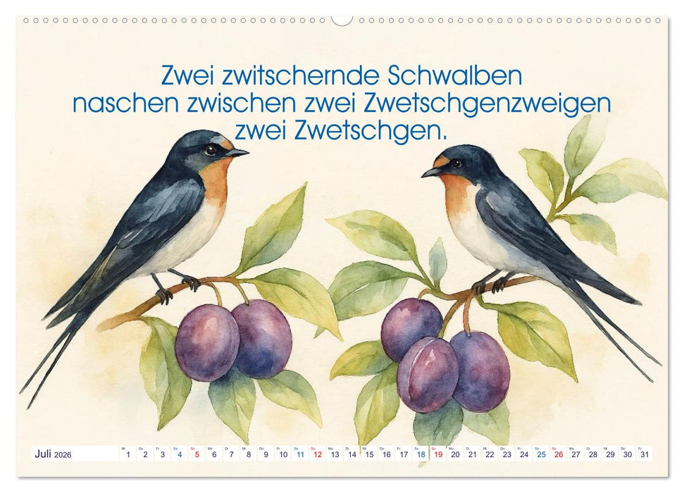 Zackige Zungenbrecher (CALVENDO Premium Wandkalender 2026)