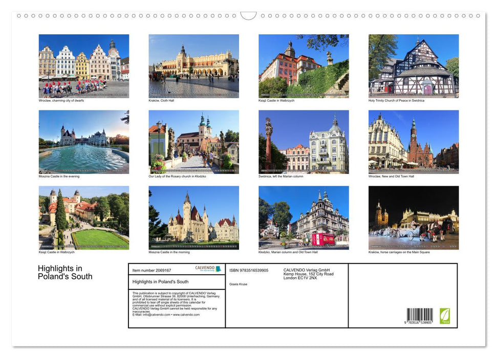 Highlights in Poland's South (CALVENDO Monthly Calendar 2026)
