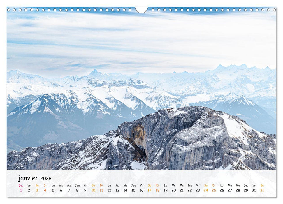 Scènes de cimes (CALVENDO Calendrier mensuel 2026)